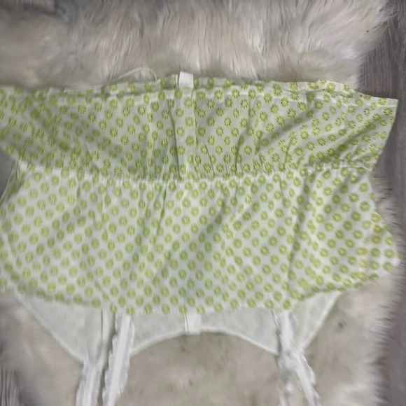 Modcloth Darling for the Prairie Peplum Tank Top eyelet green white Sz 3x - Picture 10 of 11